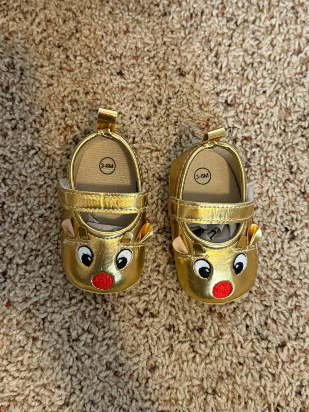 Holiday Baby Shoes Lot Bundle Santa Booties and Rudolph Reindeer Dress Shoes 0-6